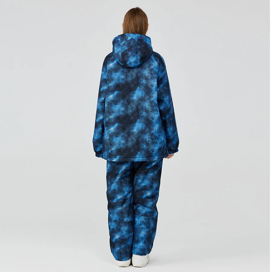 Women Galaxy Printed Ski Jackets & Pants Insulated Snowboarding Outwear