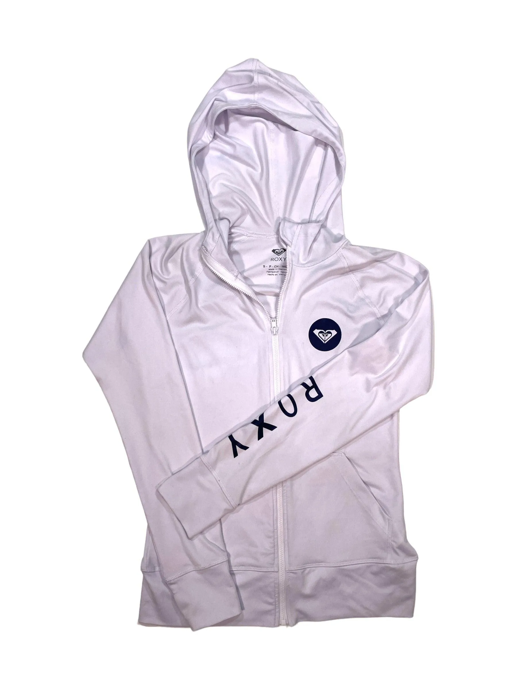 Womens Roxy Logo Zip Up Hoodie